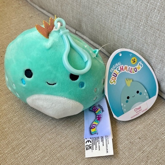Squishmallows Other - Squishmallows Chet The Iguana Clip On 3.5" New